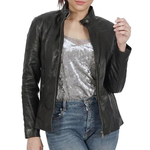 Sylvia Biker Black Leather Jacket