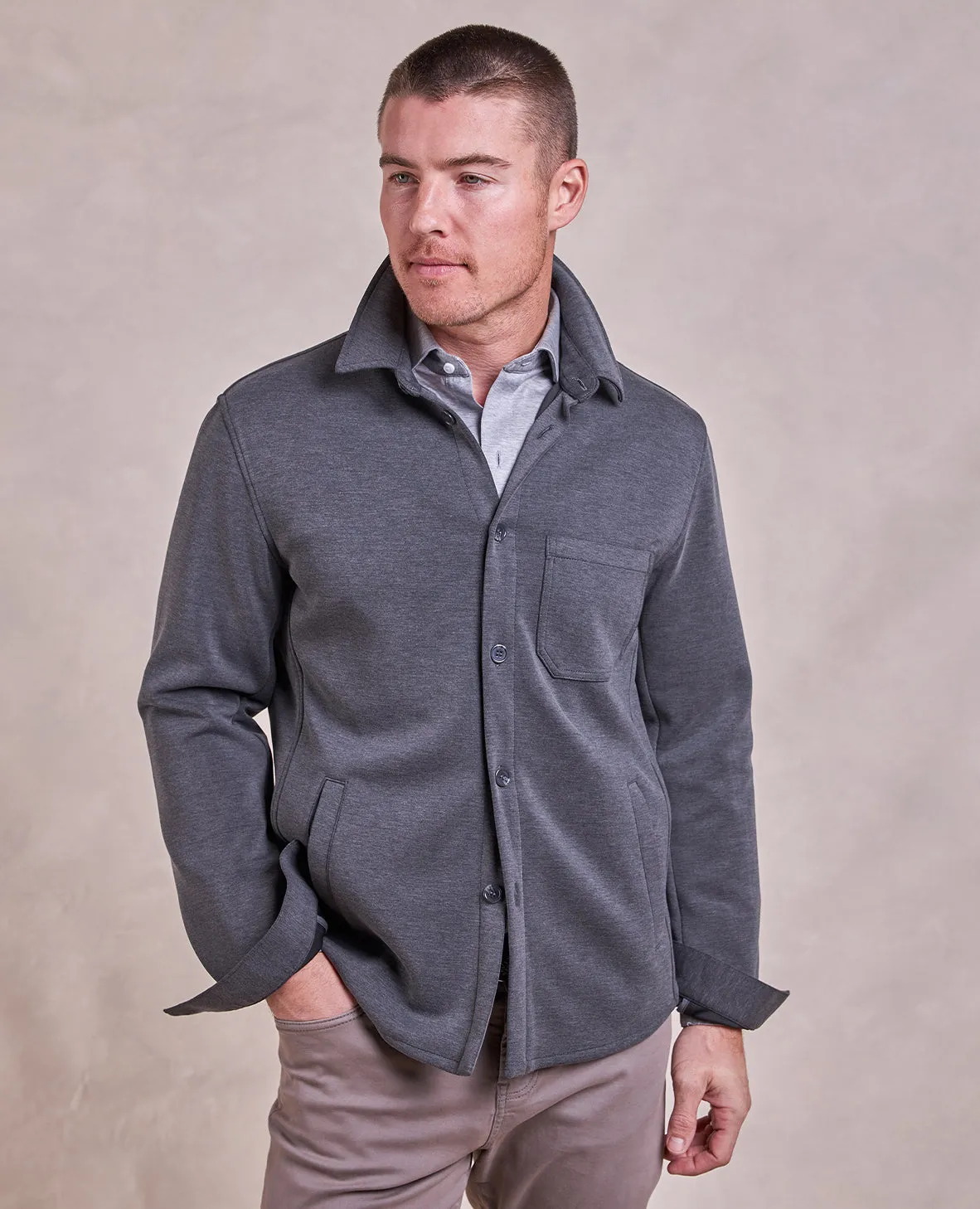 The Noah - Double Knit Chore Coat - Charcoal