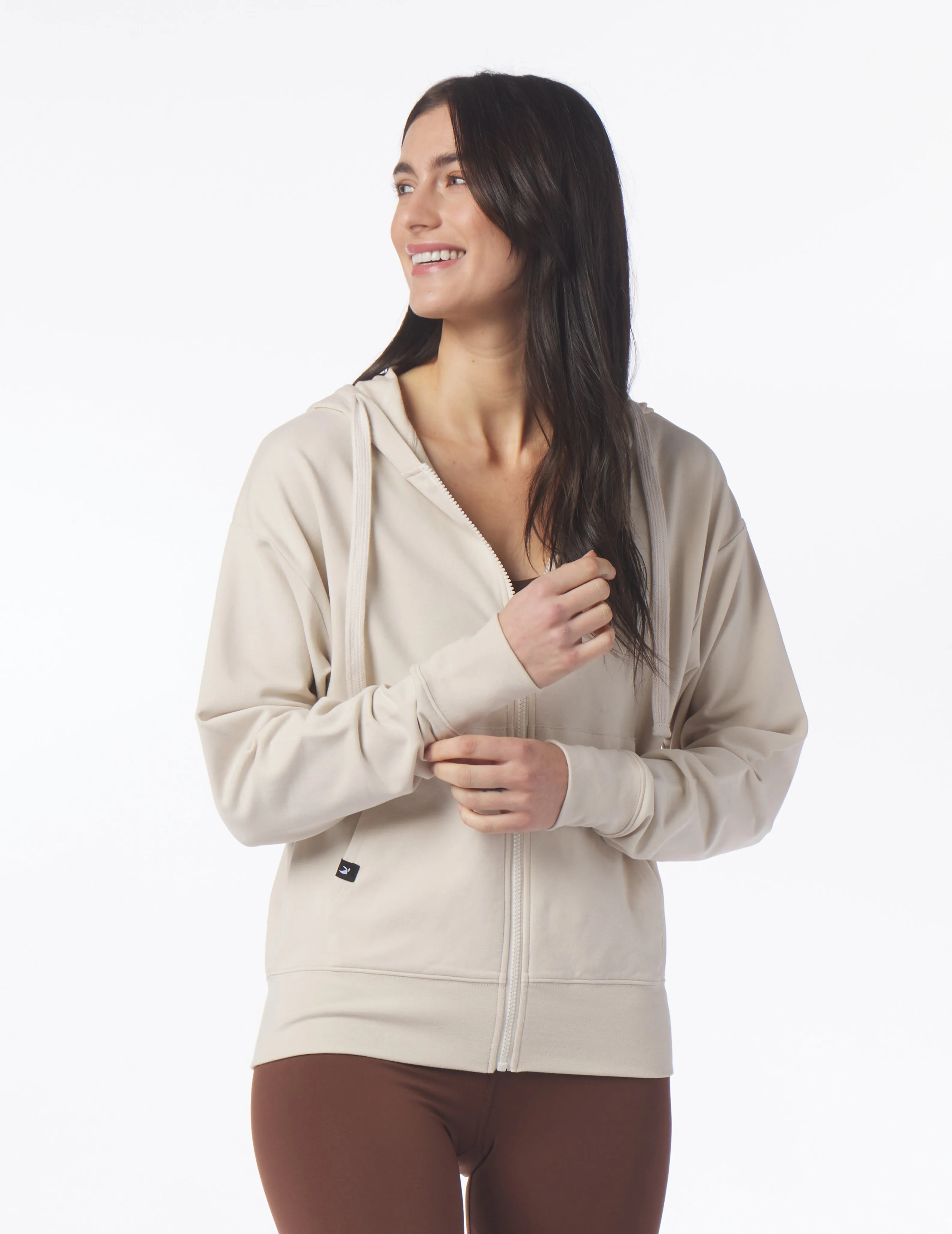 Vintage Oversized Zip Up, Oatmilk