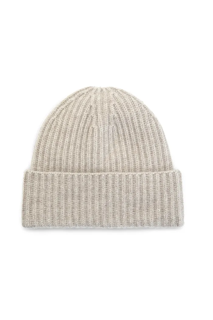 White Warren Cashmere Luxe Ribbed Beanie