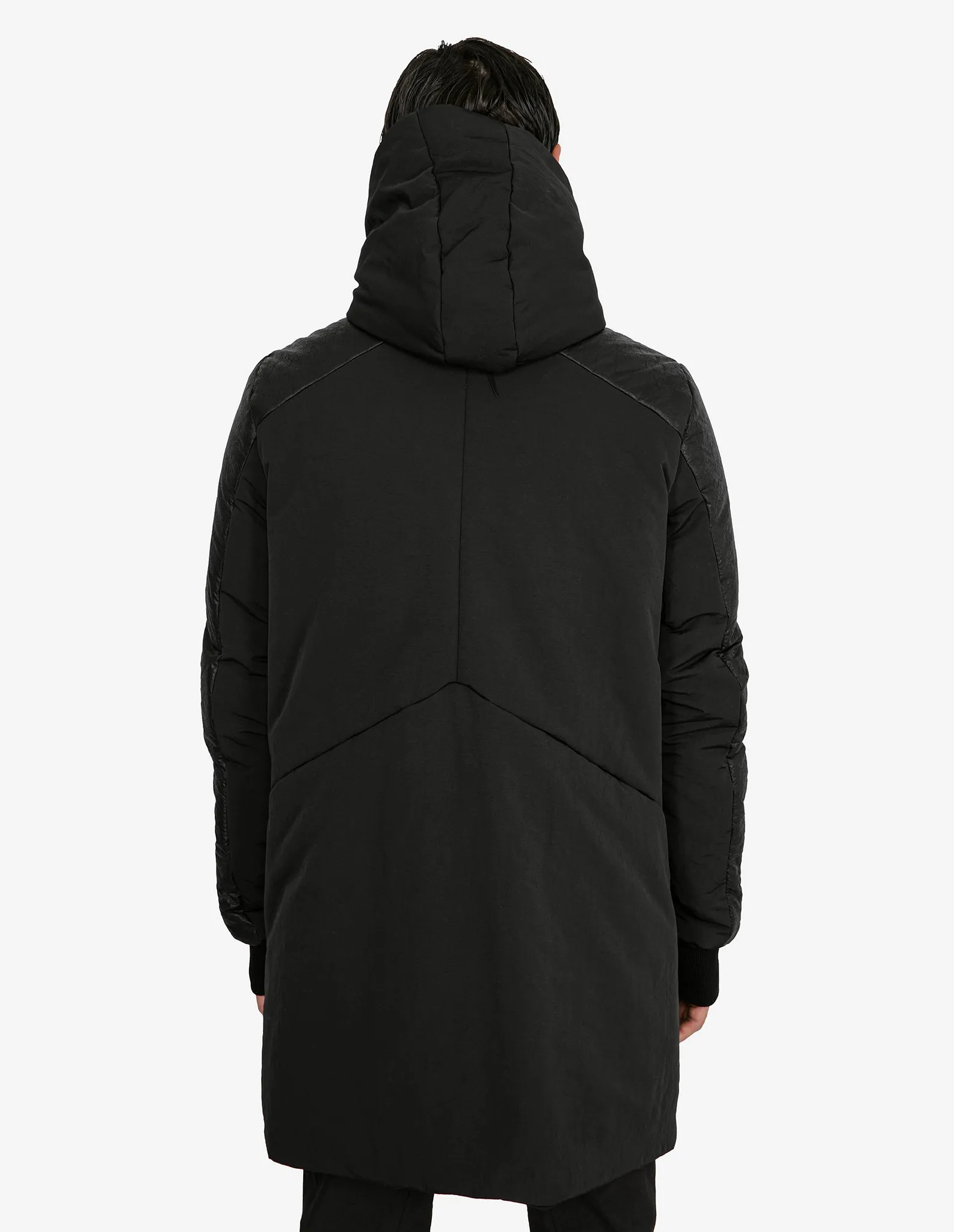 Windproof-Flap Hooded Parka