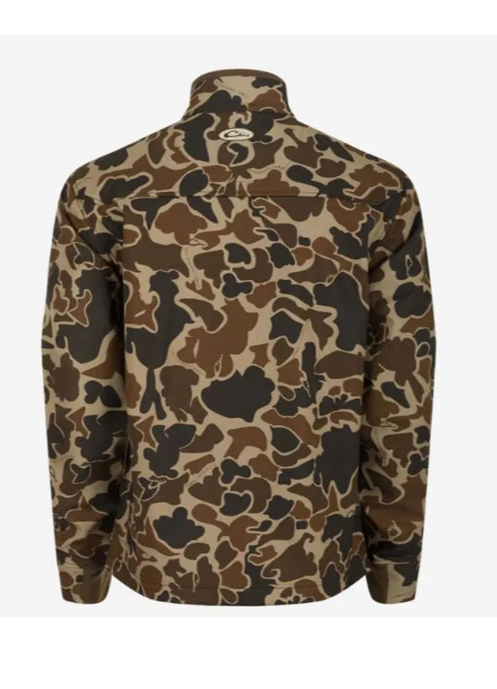 Windproof Softshell Jacket in Old School Camo by Drake