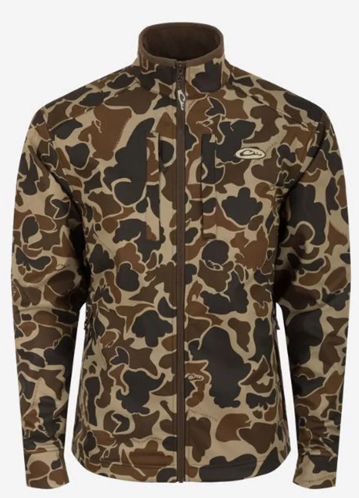 Windproof Softshell Jacket in Old School Camo by Drake