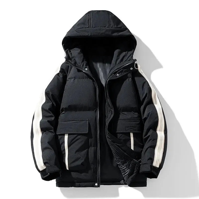 Winter Men's Cotton-padded Coat Outdoor Teen Hooded