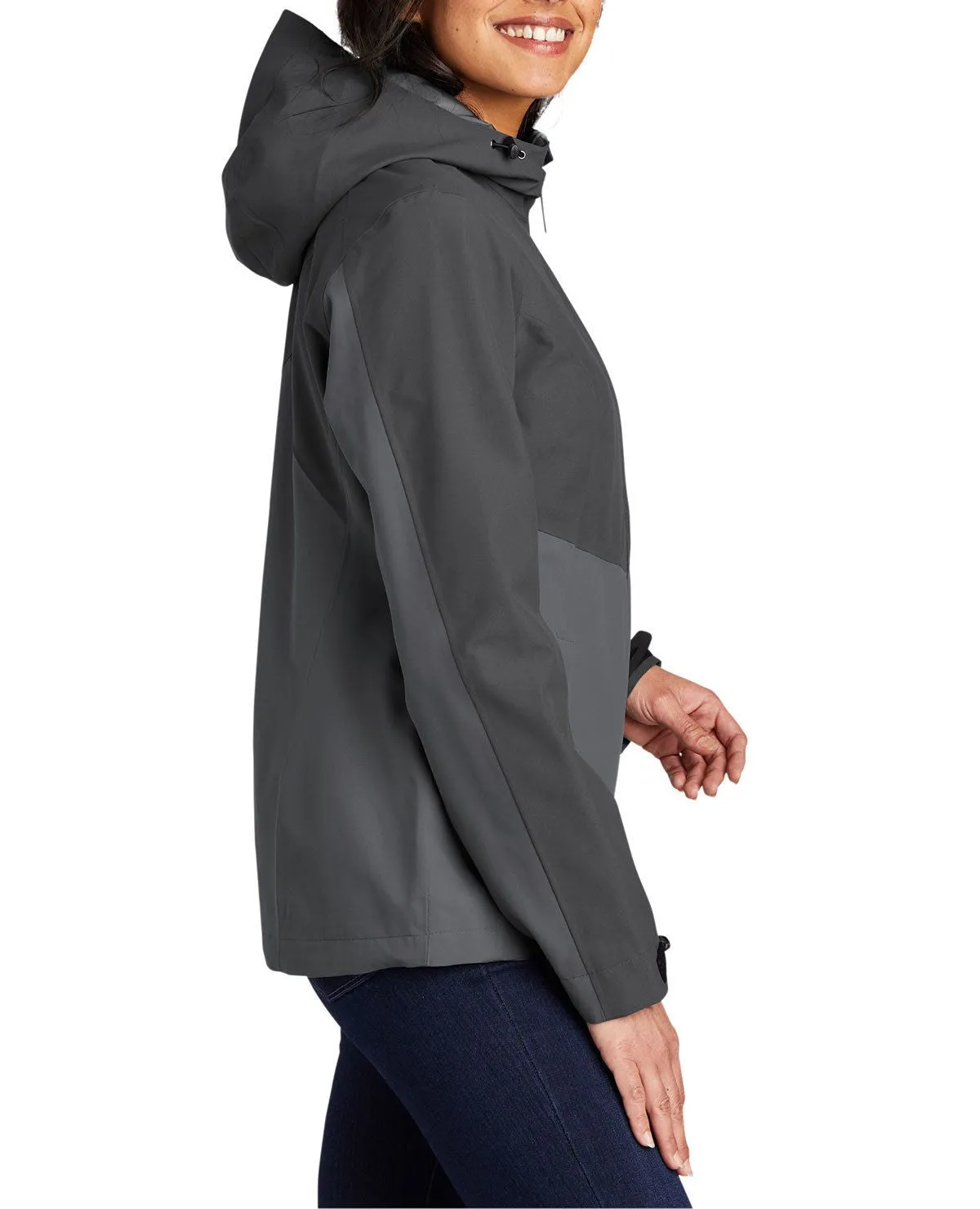 Women's Full-Zip Hooded Waterproof Rain Jacket