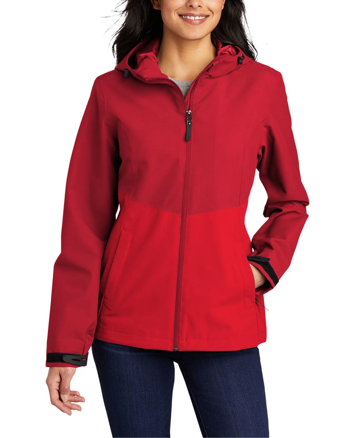 Women's Full-Zip Hooded Waterproof Rain Jacket