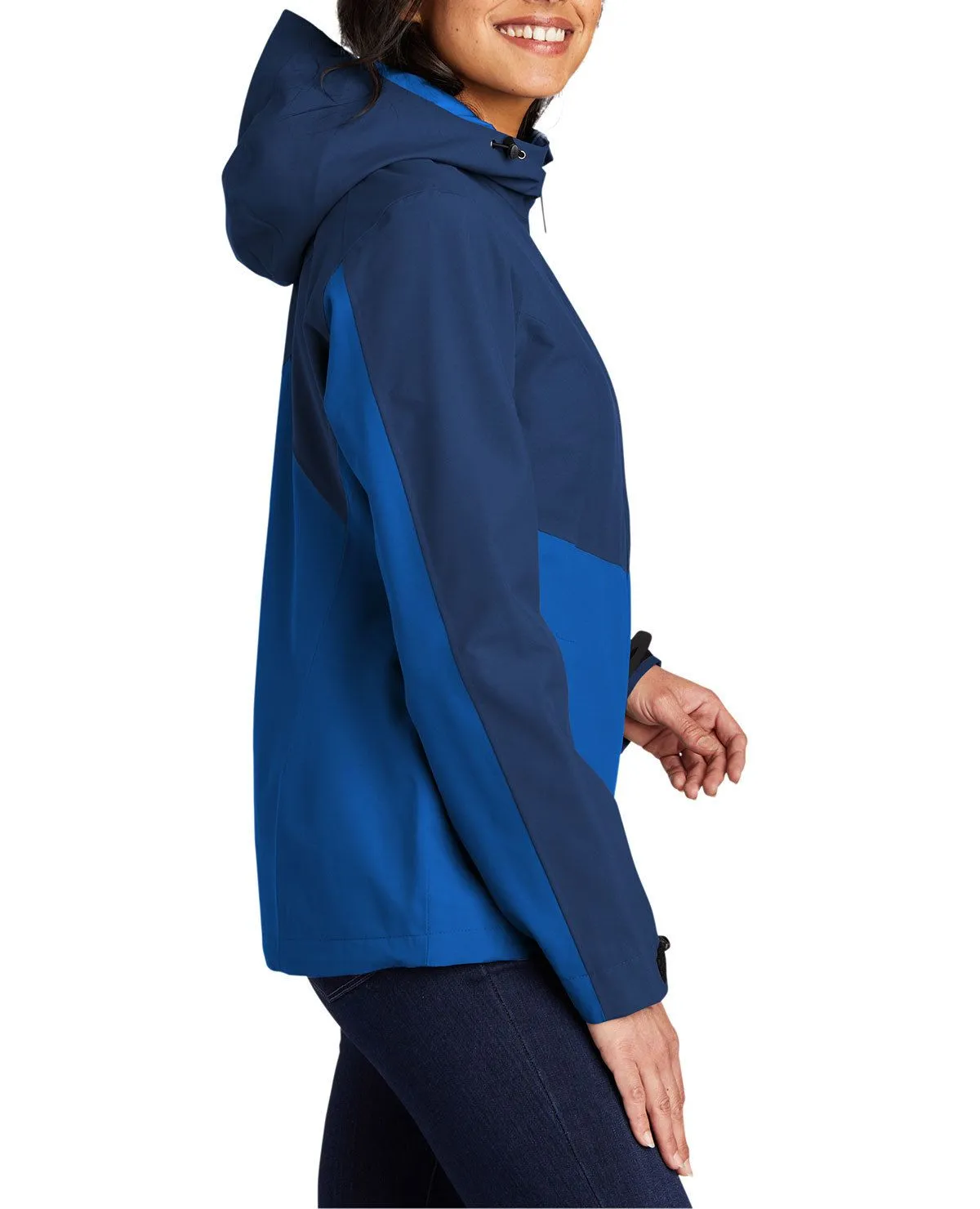 Women's Full-Zip Hooded Waterproof Rain Jacket