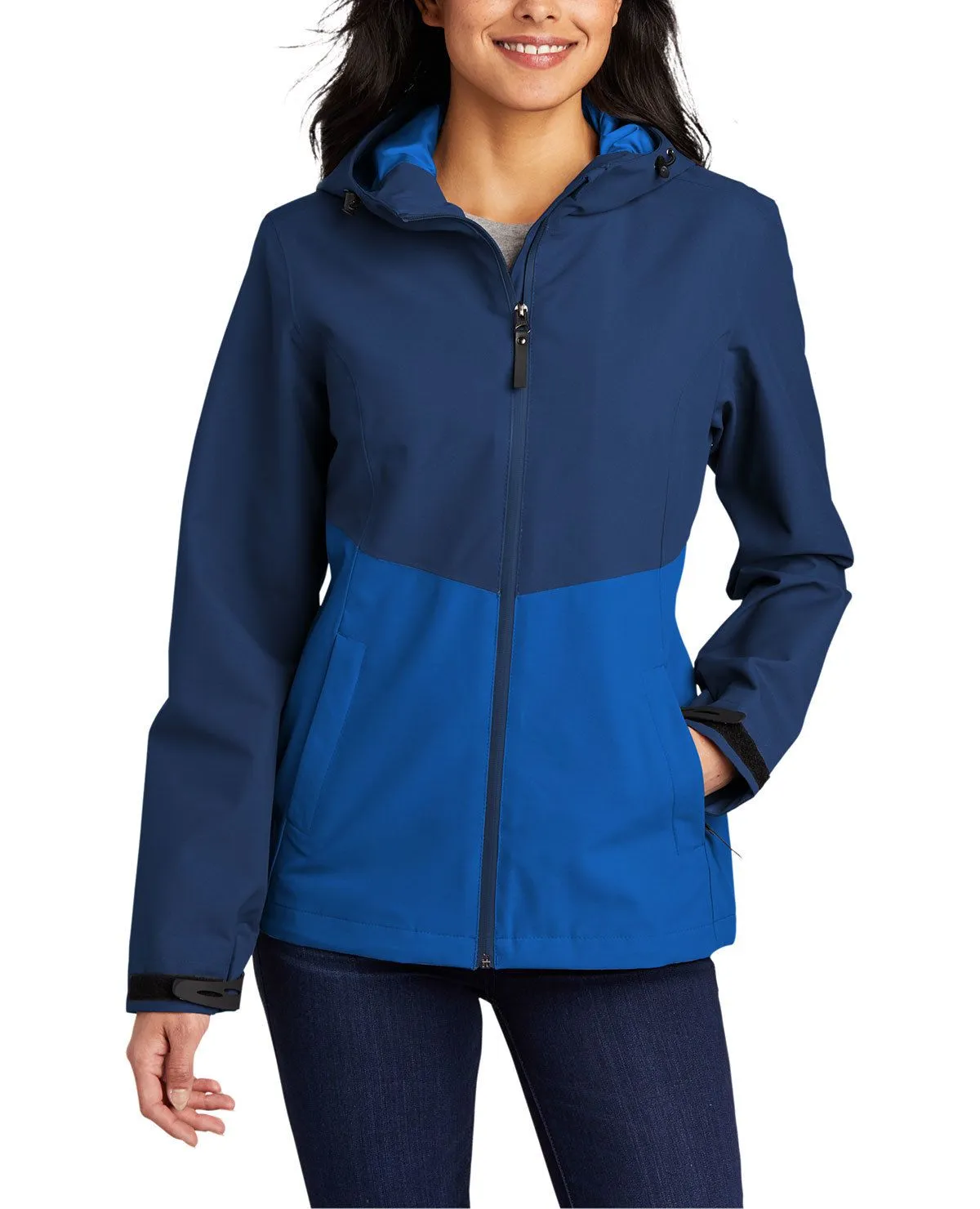 Women's Full-Zip Hooded Waterproof Rain Jacket