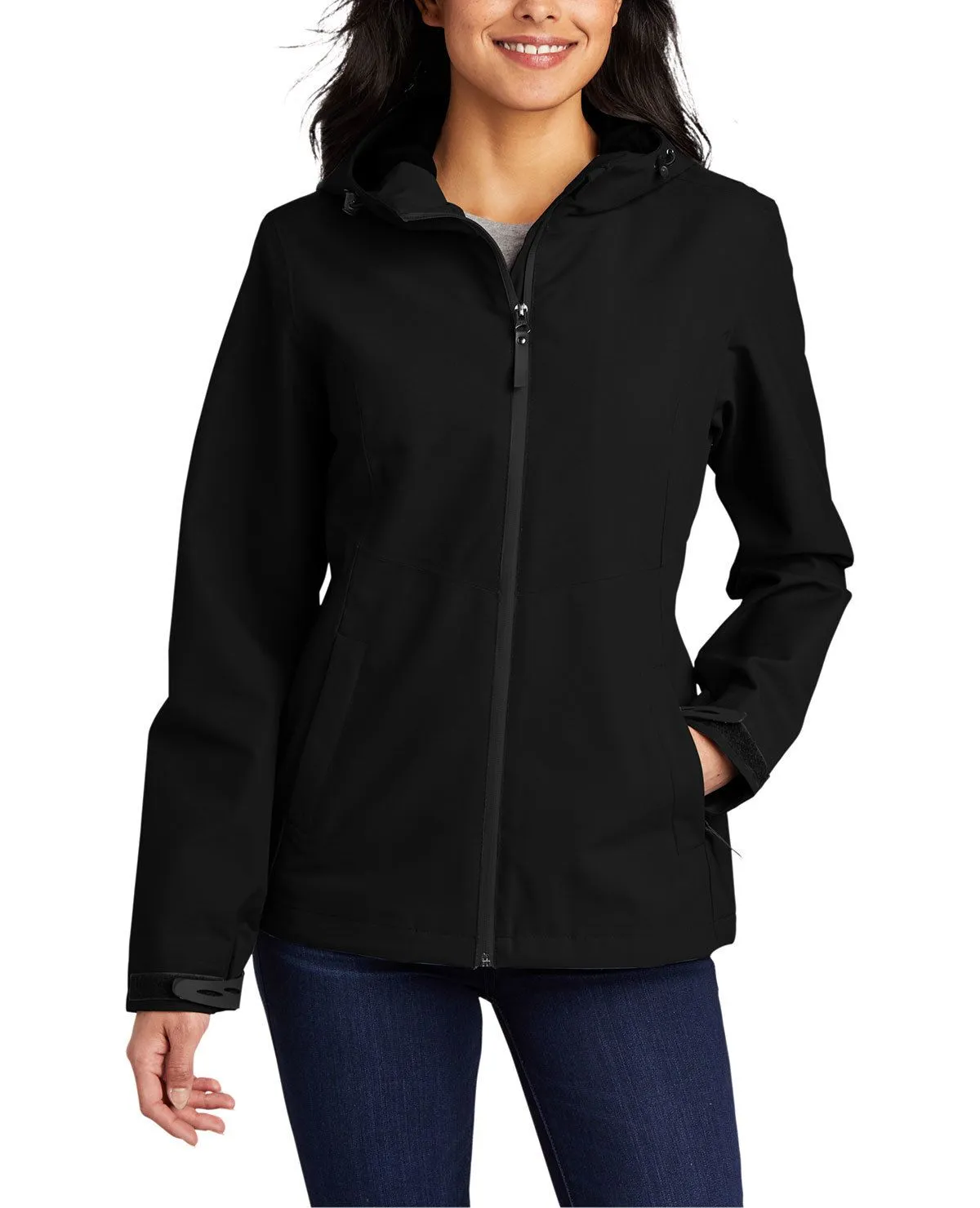 Women's Full-Zip Hooded Waterproof Rain Jacket