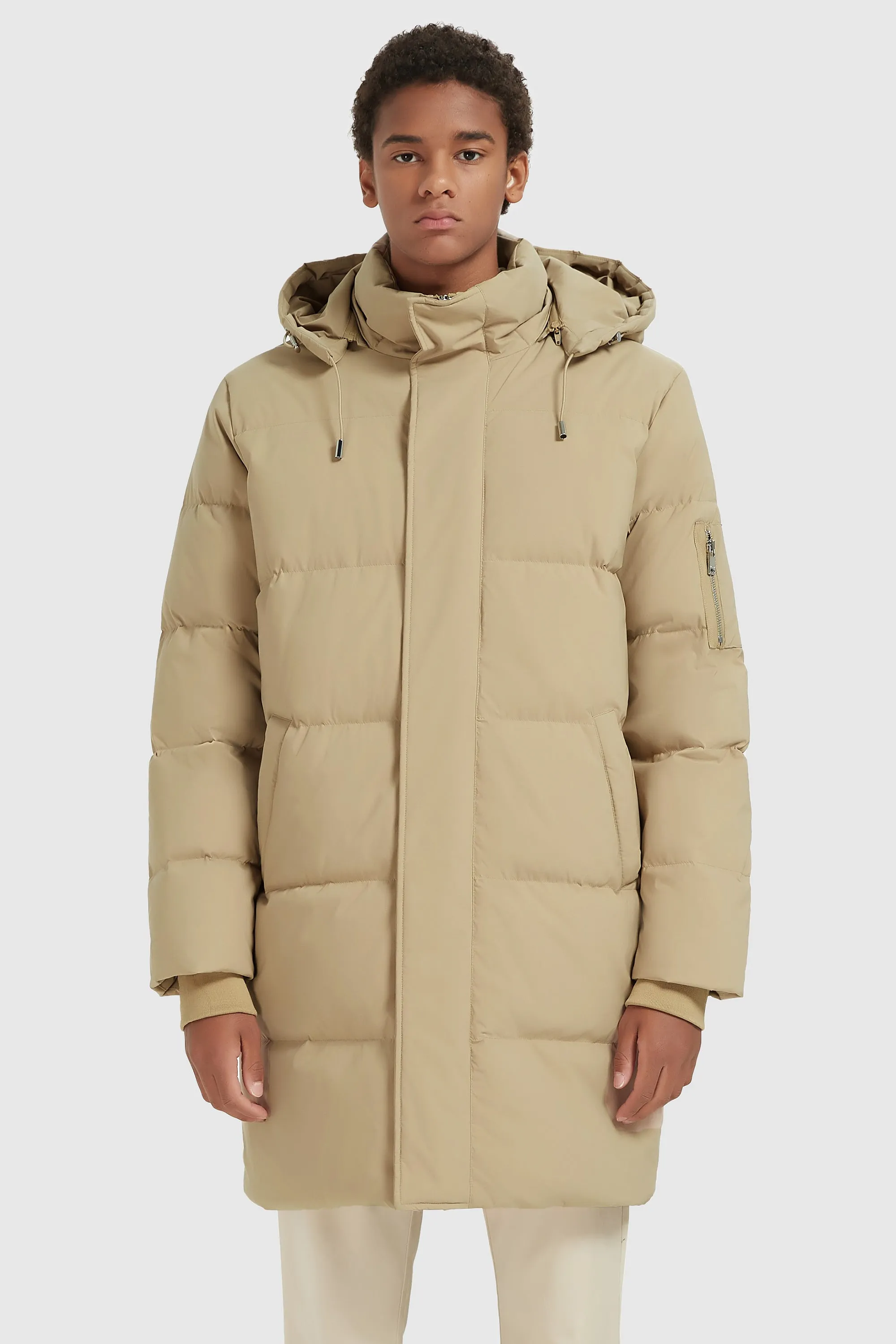 Zip Up Snap Button Thickened Down Jacket